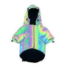 Load image into Gallery viewer, Irredescent Reflective Waterproof Dog Raincoat