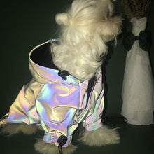 Load image into Gallery viewer, Irredescent Reflective Waterproof Dog Raincoat